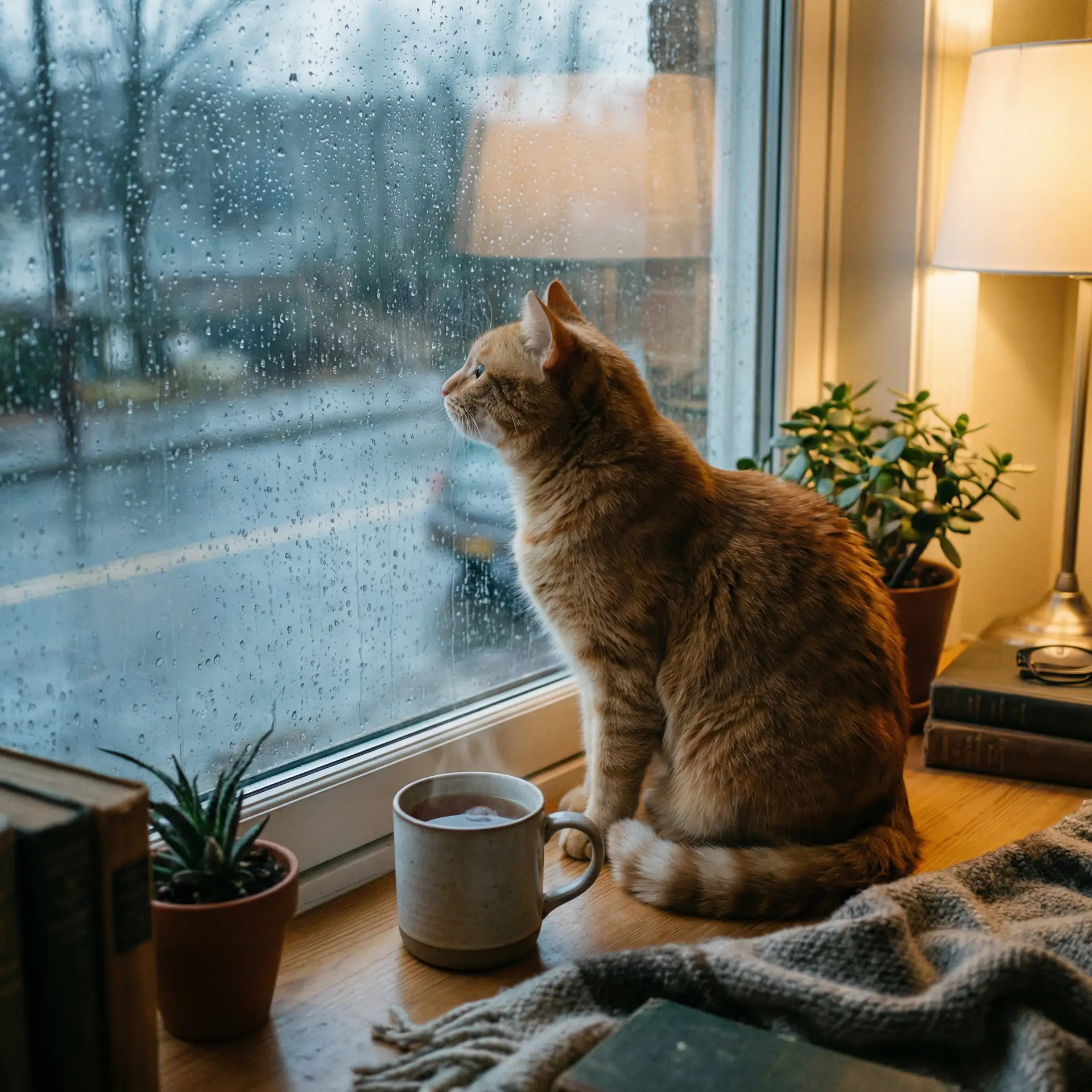 猫咪望着窗外的雨 - 歪歪漫画网站免费漫画入口